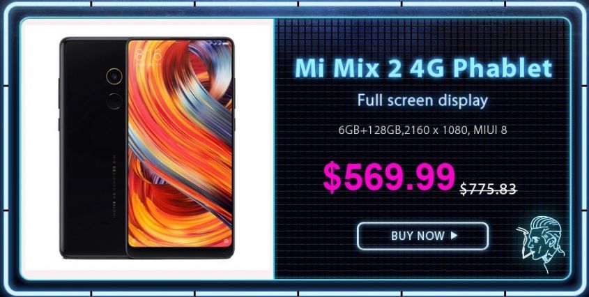 Новый Xiaomi Mi Mix 2 со скидкой и другие интересные акции на Gearbest.com!