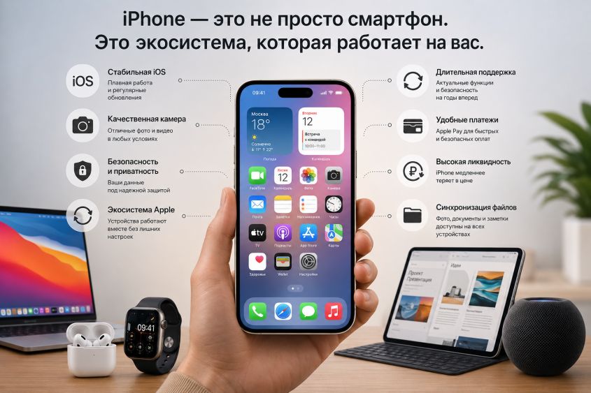 Почему iPhone остается актуальным годами: не только бренд, а продуманная экосистема